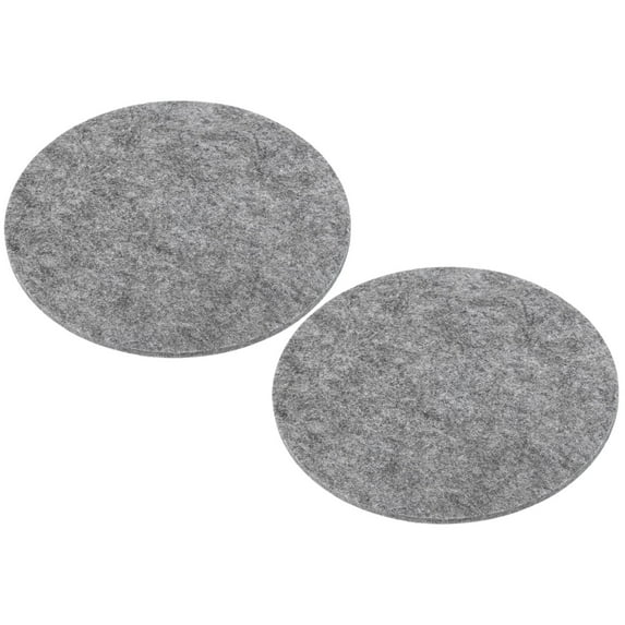 Uxcell 10.2" Dia. Adhesive Non-Slip Backed Felt, 2 Pcs 5mm Thick Round Lamp Base Anti-Slip Mat Anti-Scratch Pad, Gray