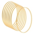thumbnail image 1 of Uxcell 10.2" Wooden Bamboo Floral Hoop Rings for DIY Crafts Wedding Wreath 8Pack, 1 of 5