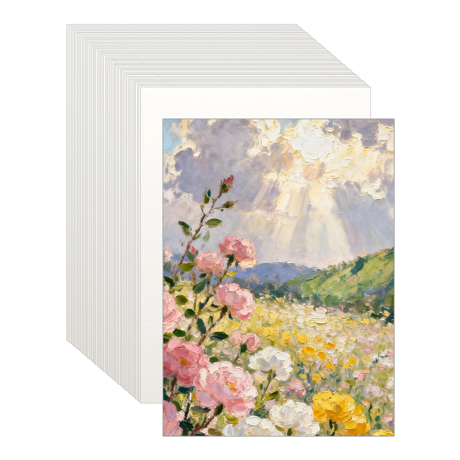 Uxcell 10.2 x 7.4 Inch Pastel Paper, 50 Pack 200 GSM Pastel Drawing Paper Heavyweight Artist Pastel Pad for Pencil Oil Charcoal Pastels Adults Crafts, Beige