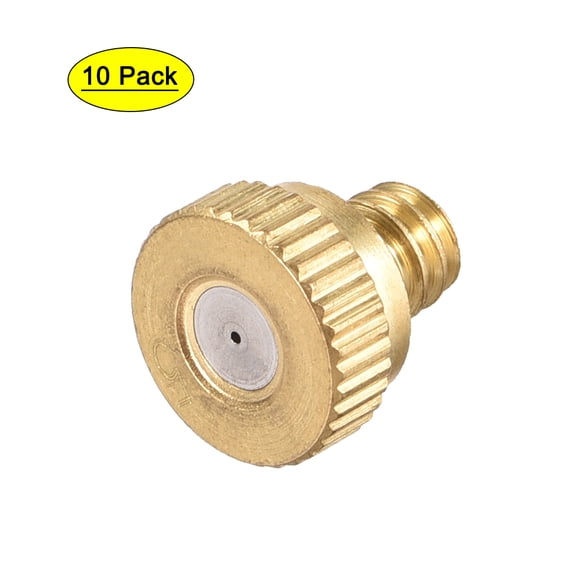 Uxcell 10/24 UNC 0.5mm Orifice Dia Brass Misting Nozzle 10 Pack
