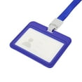 thumbnail image 1 of Uxcell 10.2x8cm Horizontal Clear Window ABS ID Badge Holder with Lanyard Blue, 1 of 6
