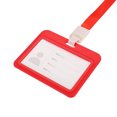 thumbnail image 1 of Uxcell 10.2x8cm Horizontal Clear Window ABS ID Badge Holder with Lanyard Red, 1 of 6