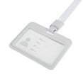 thumbnail image 1 of Uxcell 10.2x8cm Horizontal Clear Window ABS ID Badge Holder with Lanyard White, 1 of 6