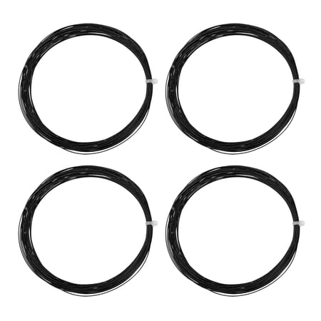 Uxcell 10.3 Meter High Elastic Nylon Badminton Racket String Racquet Line, Black 4 Pack