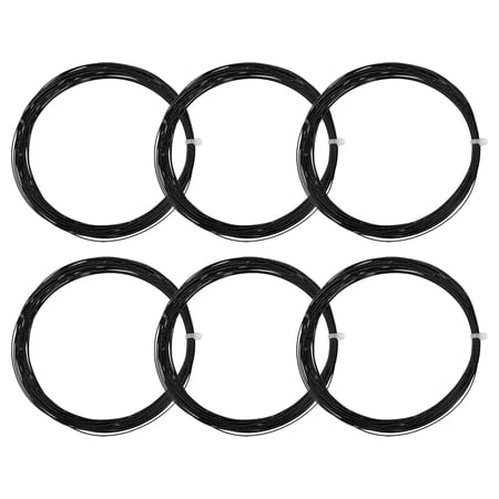 Uxcell 10.3 Meter High Elastic Nylon Badminton Racket String Racquet Line, Black 6 Pack