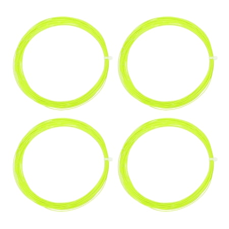 Uxcell 10.3 Meter High Elastic Nylon Badminton Racket String Racquet Line, Fluorescent Yellow 4 Pack