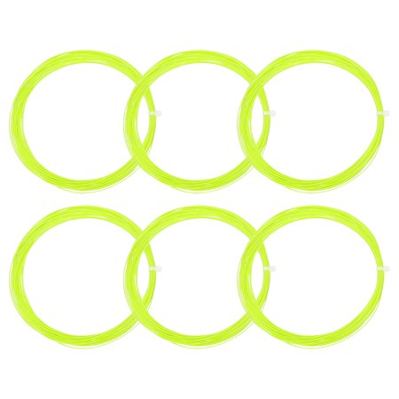 Uxcell 10.3 Meter High Elastic Nylon Badminton Racket String Racquet Line, Fluorescent Yellow 6 Pack