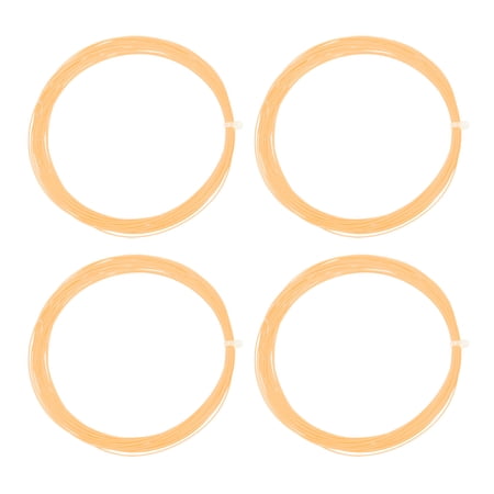 Uxcell 10.3 Meter High Elastic Nylon Badminton Racket String Racquet Line, Light Orange 4 Pack