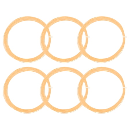 Uxcell 10.3 Meter High Elastic Nylon Badminton Racket String Racquet Line, Light Orange 6 Pack