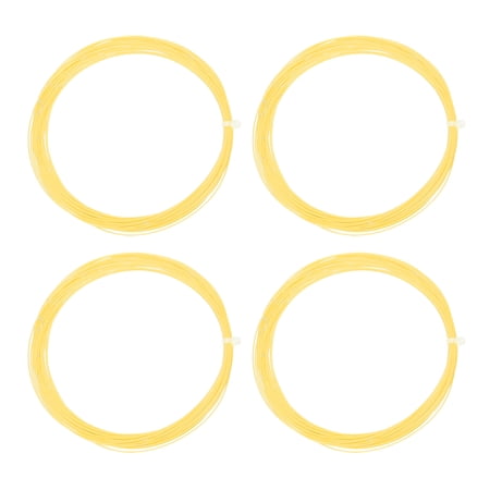 Uxcell 10.3 Meter High Elastic Nylon Badminton Racket String Racquet Line, Light Yellow 4 Pack