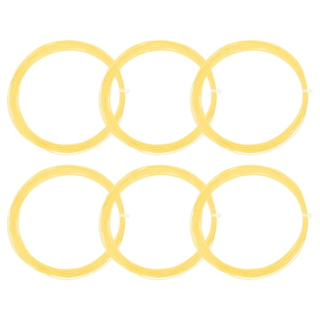 Uxcell 10.3 Meter High Elastic Nylon Badminton Racket String Racquet Line, Light Yellow 6 Pack