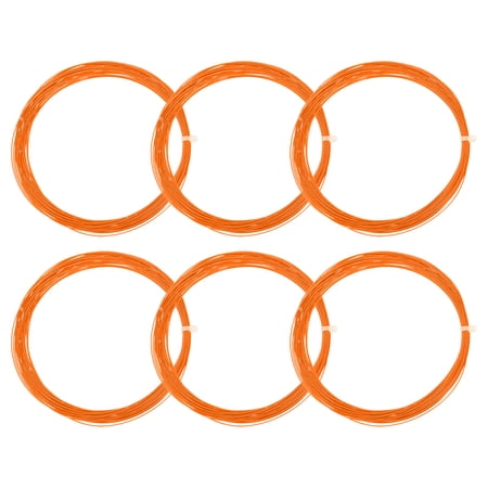 Uxcell 10.3 Meter High Elastic Nylon Badminton Racket String Racquet Line, Orange 6 Pack
