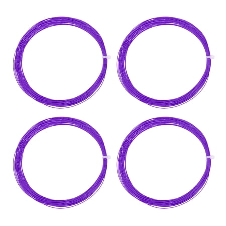 Uxcell 10.3 Meter High Elastic Nylon Badminton Racket String Racquet Line, Purple 4 Pack