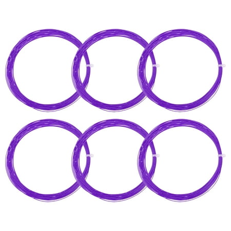 Uxcell 10.3 Meter High Elastic Nylon Badminton Racket String Racquet Line, Purple 6 Pack