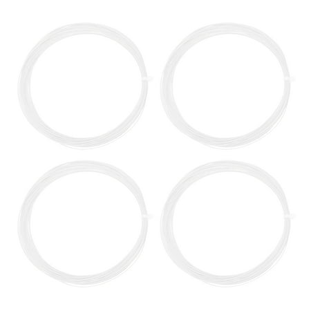 Uxcell 10.3 Meter High Elastic Nylon Badminton Racket String Racquet Line, White 4 Pack