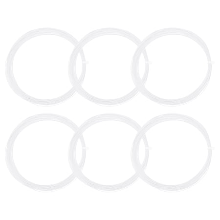 Uxcell 10.3 Meter High Elastic Nylon Badminton Racket String Racquet Line, White 6 Pack