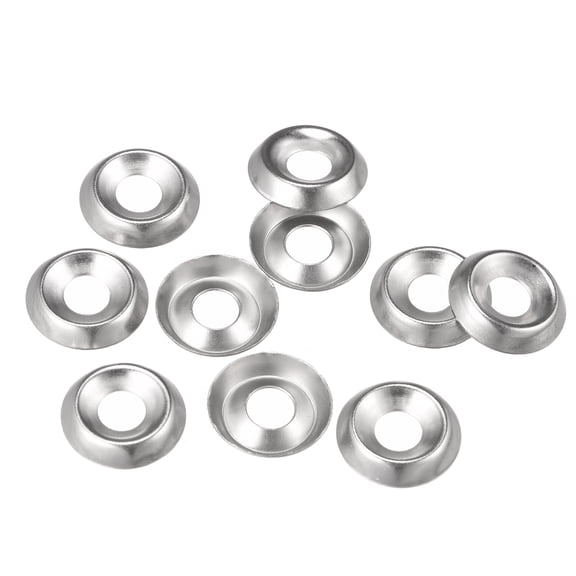 Uxcell #10 304 Stainless Steel Cup Washer Countersunk for Screw Bolt 100 Pack