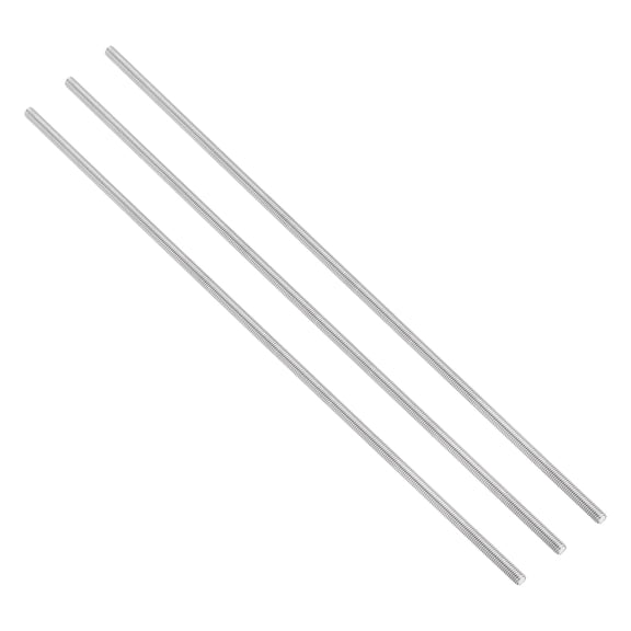 Uxcell #10-32 UNC 304 Stainless Steel Fully Threaded Rod, 3Pcs 11.8" Length Long Threaded Screw Right Hand Threads All Threaded Rod Studs for Anchoring Bolt, Clamps, Hangers and U-Bolts