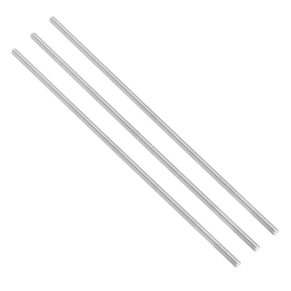 Uxcell #10-32 UNC 304 Stainless Steel Fully Threaded Rod, 3Pcs 7.9" Length Long Threaded Screw Right Hand Threads All Threaded Rod Studs for Anchoring Bolt, Clamps, Hangers and U-Bolts