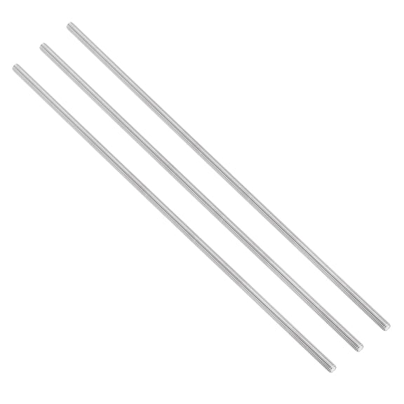 Uxcell #10-32 UNC 304 Stainless Steel Fully Threaded Rod, 3Pcs 9.8" Length Long Threaded Screw Right Hand Threads All Threaded Rod Studs for Anchoring Bolt, Clamps, Hangers and U-Bolts