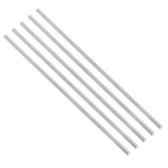 Uxcell #10-32 UNC 304 Stainless Steel Fully Threaded Rod, 5Pcs 7.9" Length Long Threaded Screw Right Hand Threads All Threaded Rod Studs for Anchoring Bolt, Clamps, Hangers and U-Bolts