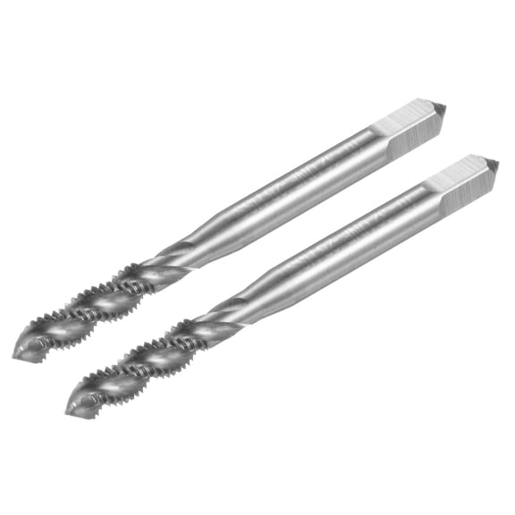 Uxcell 10-32 UNF 2B High Speed Steel(HSS) Uncoated Machine Spiral Flutes Thread Taps 2 Packs