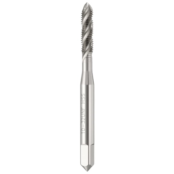 Uxcell 10-32 UNF Spiral Flute Thread Tap - M2 High Speed Steel Right Hand Thread Tap Polished Finish Screw Thread Milling Machine Taps Threading Tapping