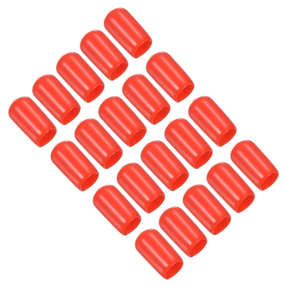 Uxcell 10.5mm Snooker Cue Tip Cover, Pool Cue Tips Rubber Cover Billiards Head Club Protector Stick, Red 20 Pcs