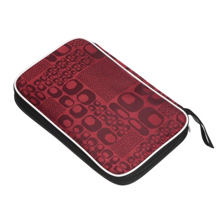 Uxcell 10.6" x 6.7" Ping Pong Paddle Case Table Tennis Racket Case Soft Cover Container Bag, Red