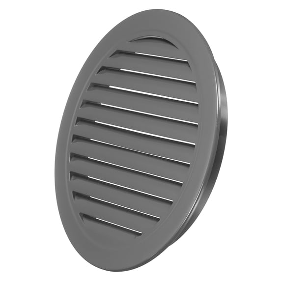 Uxcell 10.9" Round Air Vent, Louver Grille Cover Aluminum Alloy Soffit Vent HVAC Ventilation for Ceiling Wall Roofing Bathroom Kitchen Garage Duct Shed Garage, Dark Gray