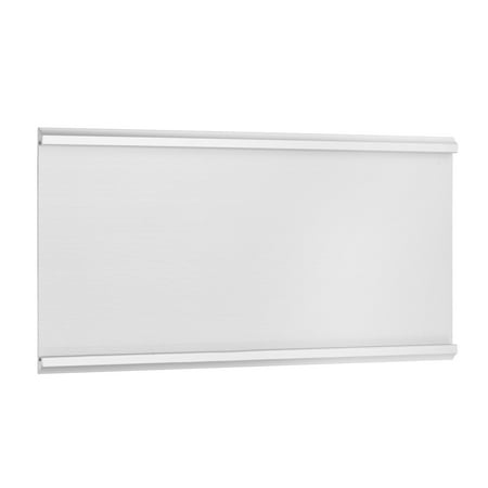 Uxcell 10.92 x 4.68inch Aluminum Name Plate Holder,4Pcs Wall Mount Sign Holder Silver Tone