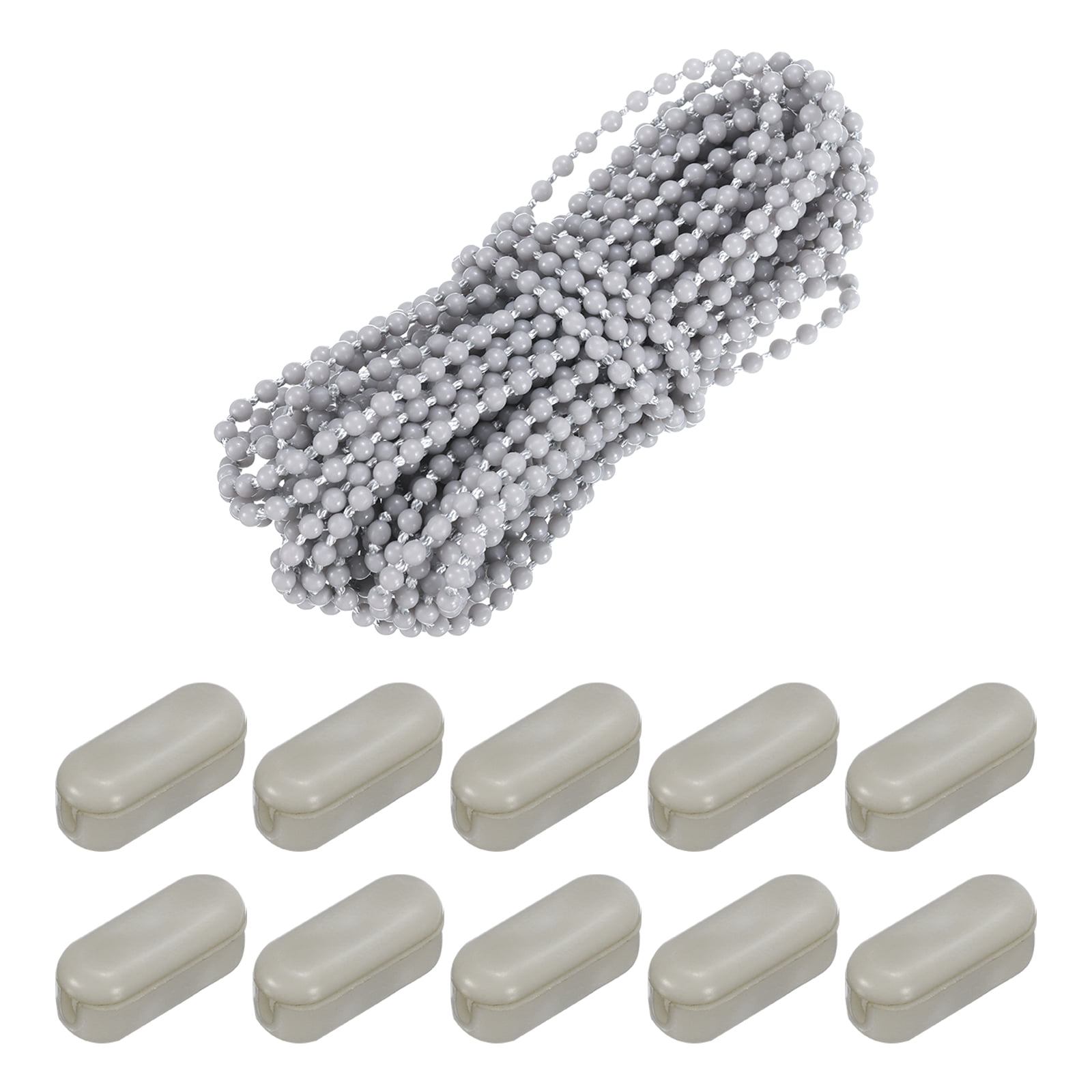 Chaîne De Perles 10m Grise Pour Stores Avec 20 Connecteurs - POM Robuste