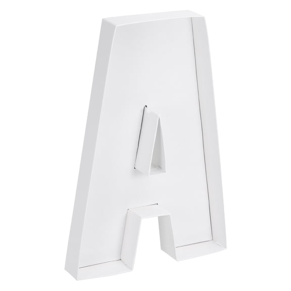 Uxcell 10" Cardboard Letter, Letter A Paper Box Fillable Tray Container for Mache Chocolate Candy Decorations, White