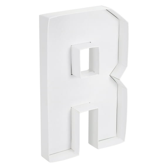 Uxcell 10" Cardboard Letter, Letter R Paper Box Fillable Tray Container for Mache Chocolate Candy Decorations, White