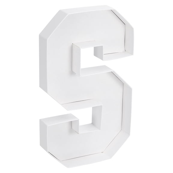 Uxcell 10" Cardboard Letter, Letter S Paper Box Fillable Tray Container for Mache Chocolate Candy Decorations, White