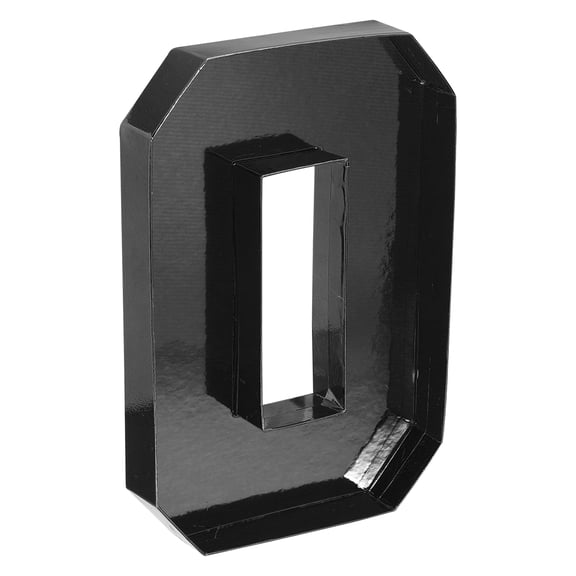 Uxcell 10" Cardboard Number, Number 0 Paper Box Fillable Tray Container for Mache Chocolate Candy Decorations, Black