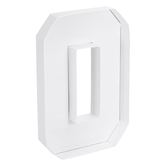 Uxcell 10" Cardboard Number, Number 0 Paper Box Fillable Tray Container for Mache Chocolate Candy Decorations, White