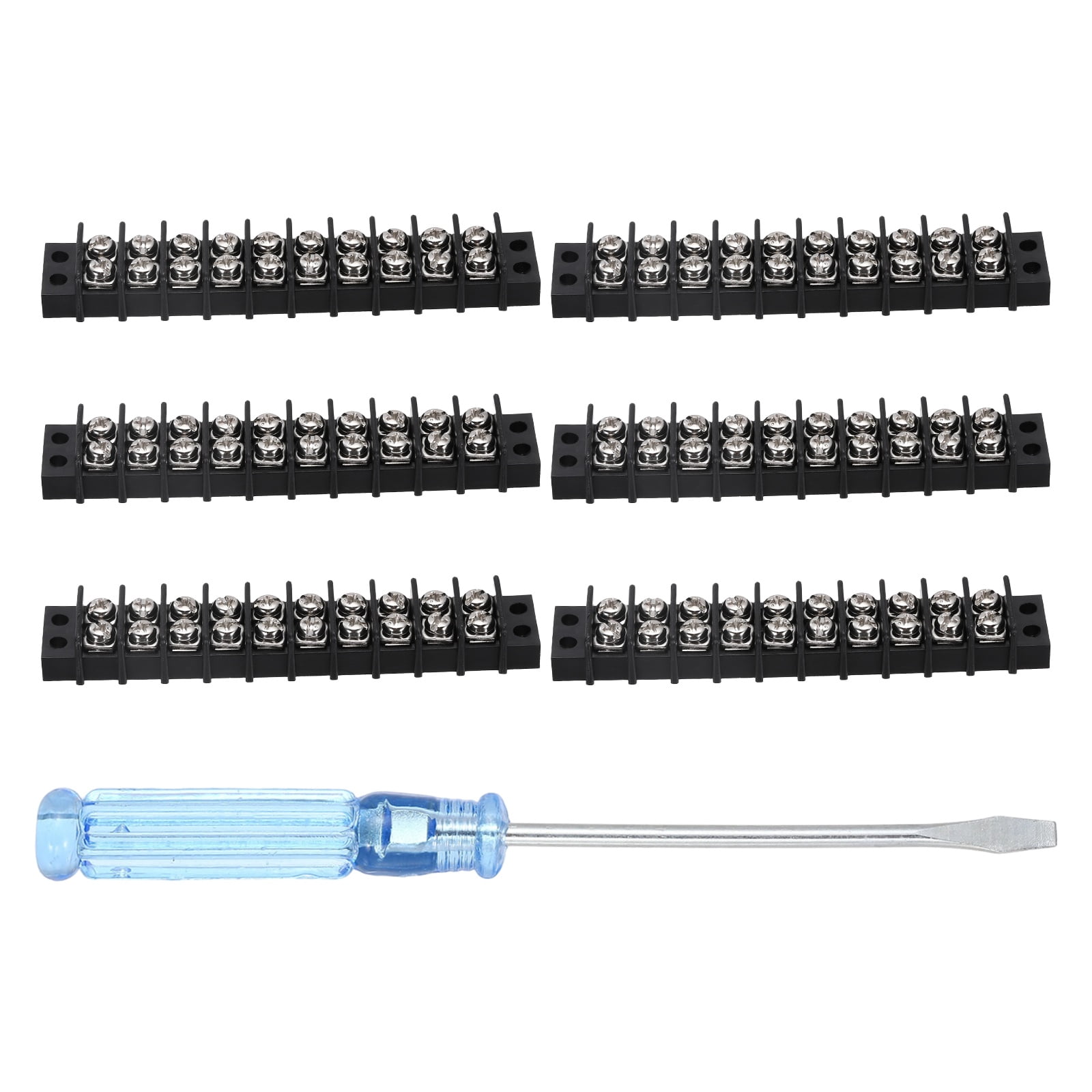 Electrical Terminals Rows Uxcell 10 Circuits Screw Terminal Blocks, 300V 20A 9.5mm Pitch 10 ...