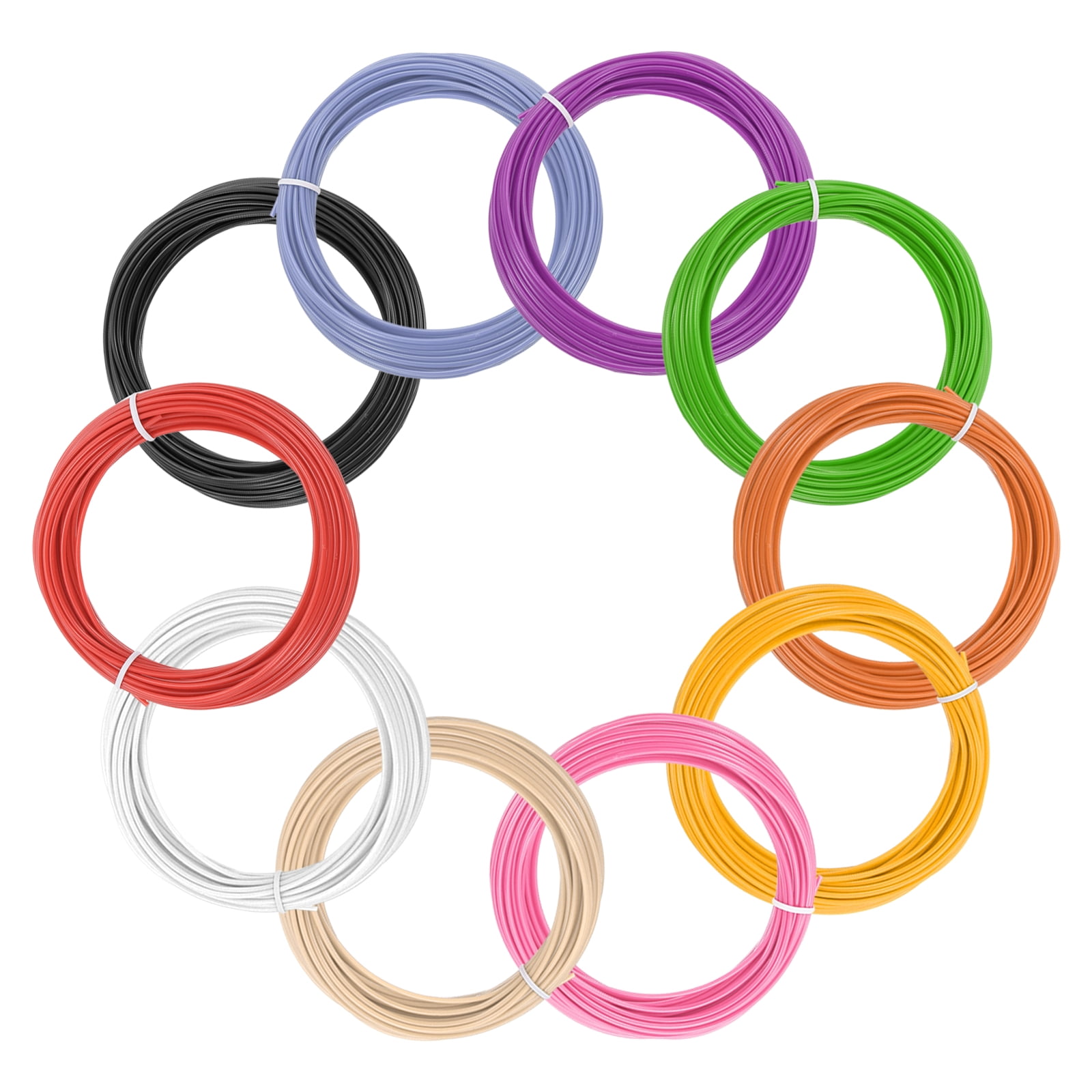 Uxcell 10 Colors 3D Pen Filament, 1.75mm Each 33FT, Total 330FT PCL Filament Refills Low Printing Temperature for 3D Drawing Pens