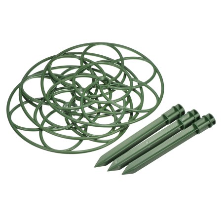 Uxcell 10" Dia. X 8" High Plastic Plant Vine Support Holder Rattan Shelf, Green 3 Pack