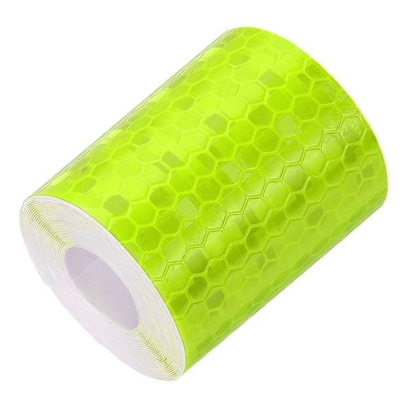 Uxcell Reflective Tape Strong Adhesive Safety Warning Reflector Tape, Waterproof Conspicuity for Trailers Trucks Fluorescent Green 10 Feet x 2 Inch