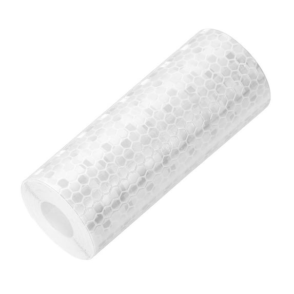 Uxcell Reflective Tape Strong Adhesive Safety Warning Reflector Tape, Waterproof Conspicuity for Trailers Trucks White 10 Feet x 4 Inch