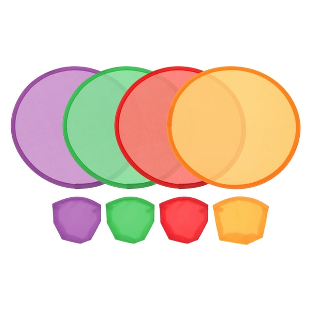 Uxcell 10" Foldable Flying Disc Folding Pocket Flying Disc Bulk Set 4