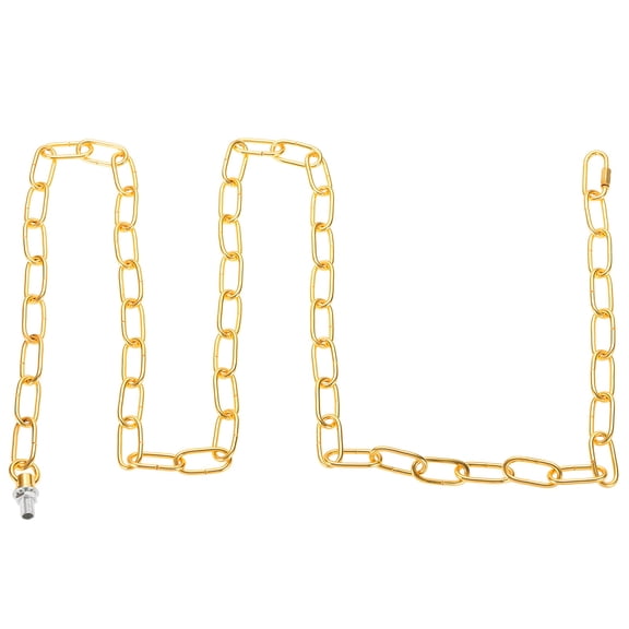 Uxcell 10 Ft Light Fixture Chain, 1 Set Lighting Chain with Quick Link Connectors Up to 110 lbs Gold Tone