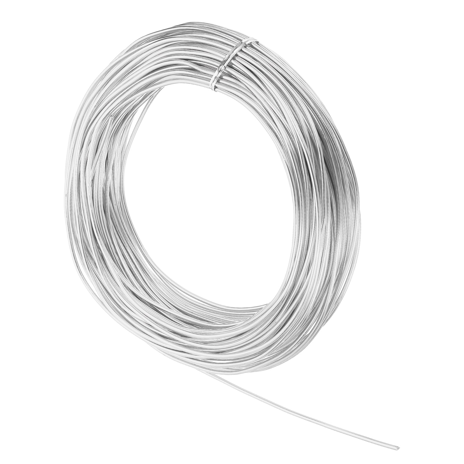 Uxcell 10 Gauge 2.5mm Aluminum Wire, 100 Feet Bendable Metal Craft Armature Wire, Silver Tone