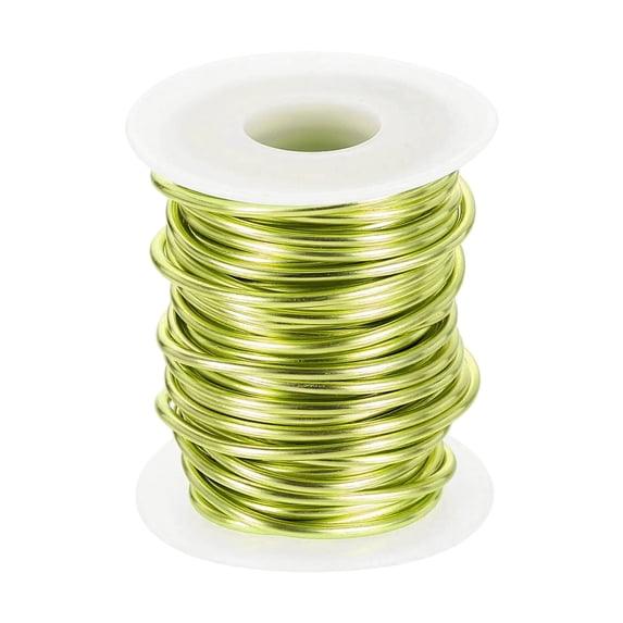 Uxcell 10 Gauge Aluminum Craft Wire 2.5mm 33ft Flexible Bendable Anodized Metal Jewelry Sculpting Wire for Jewelry Making Modelling Craft DIY, Apple Green