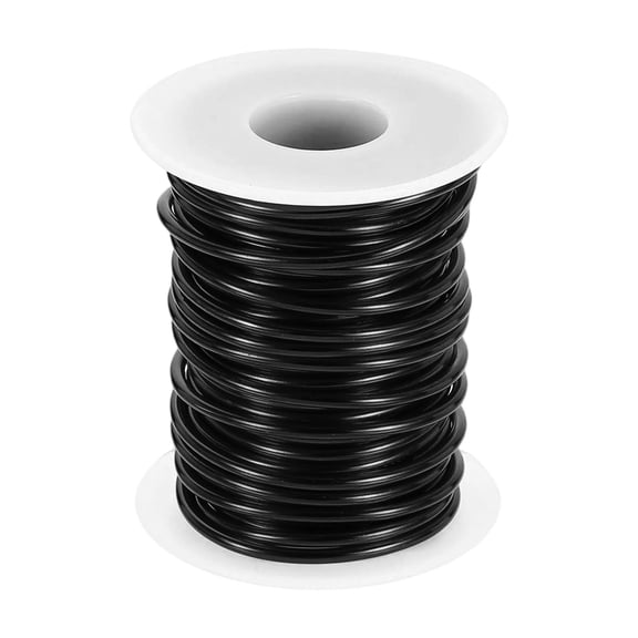 Uxcell 10 Gauge Aluminum Craft Wire 2.5mm 33ft Flexible Bendable Anodized Metal Jewelry Sculpting Wire for Jewelry Making Modelling Craft DIY, Black