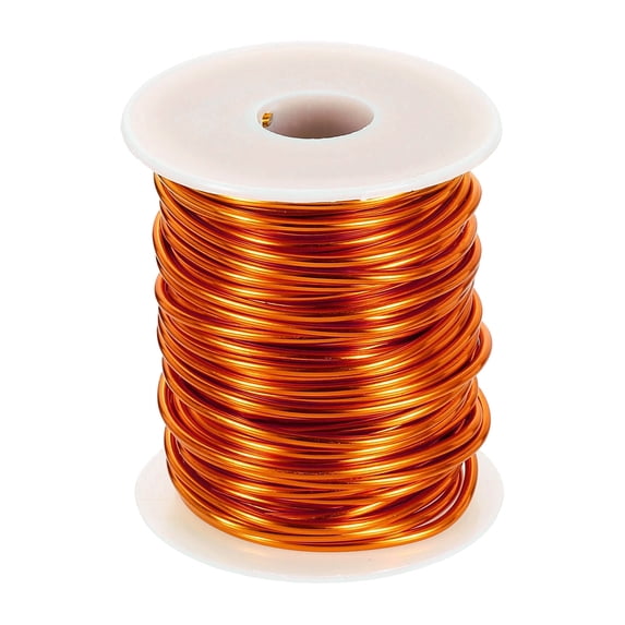 Uxcell 10 Gauge Aluminum Craft Wire 2.5mm 65.5ft Flexible Bendable Anodized Metal Jewelry Sculpting Wire for Jewelry Making Modelling Craft DIY, Orange
