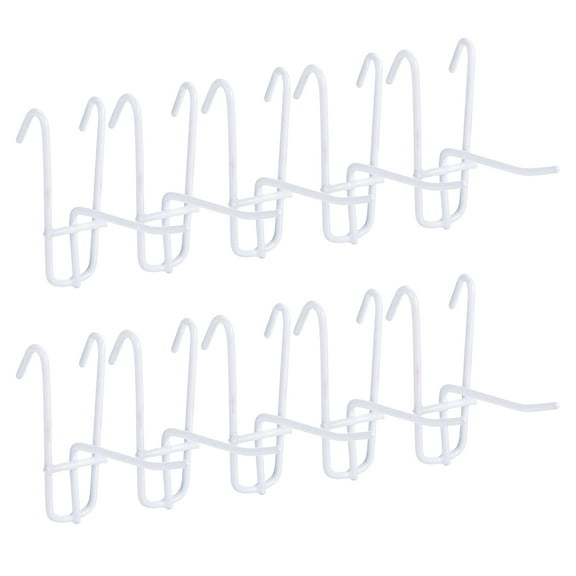 Uxcell 10 Pcs Grid Wall Hooks 2 inch Grid Wall Panel Display Hooks for Grid Wall Accessory Display Rack White