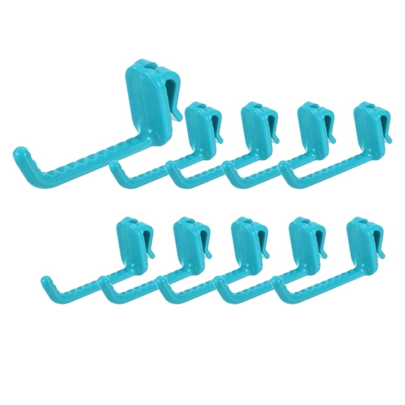 Uxcell 10 Grid Wall Hooks, 3 Inch Grid Wall Panel Plastic Hook Utility Hooks, Shelf Hooks for Garage Store Warehouse Shop Home Hanging, Blue